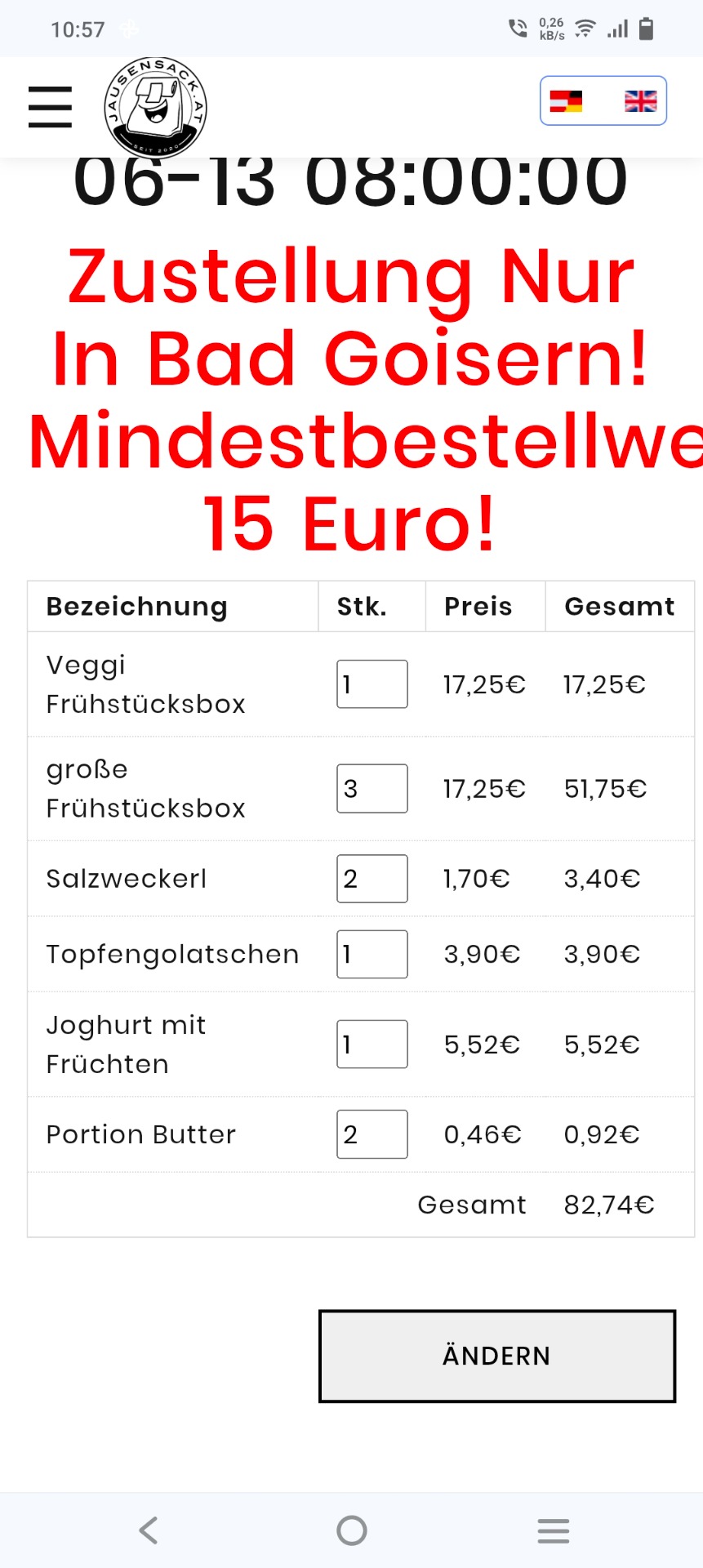 Dienstag 